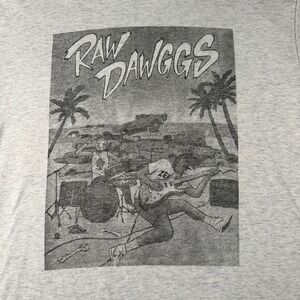 The Raw Dawggs Band T Shirt Mens Gray Short Sleeve Band Tee Key West Blues Music